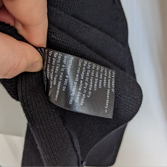 Sandra Angelozzi black wool silk knit cardigan Small @c1 - Picture 10 of 10